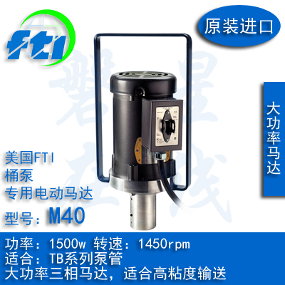 美国进口FTI插桶泵BT系列用电动马达M40